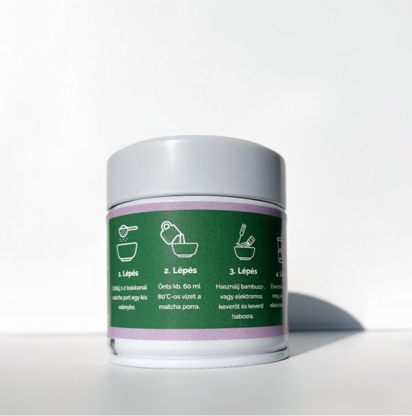 Prémium matcha oldalról